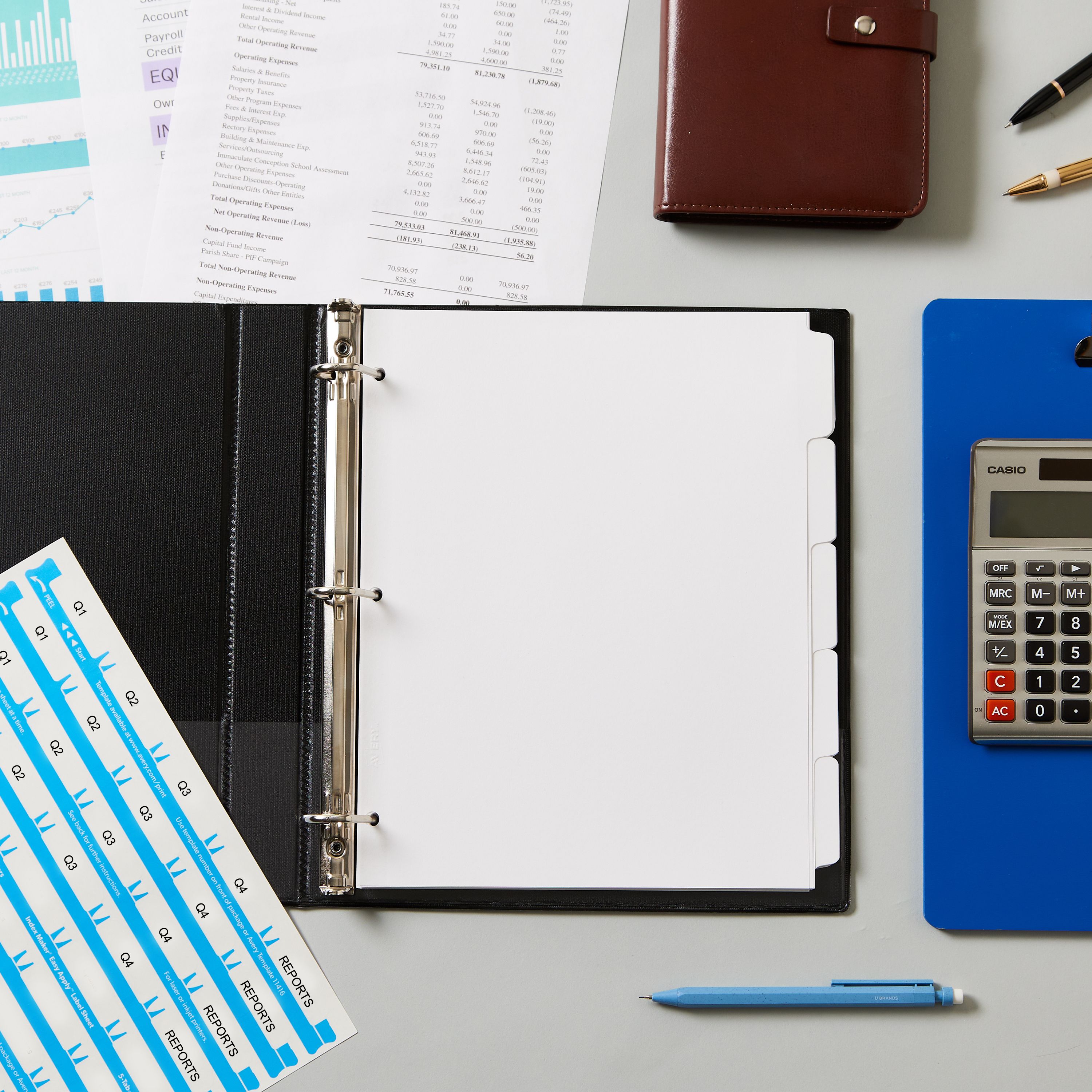 EcoFriendly Dividers, 5-Tab, Index Maker® 11580 | Avery